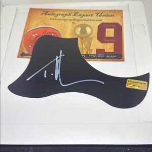 Tim McGraw Signed Auto Guitar Pick Guard Black Autographed Guitar Pickguard